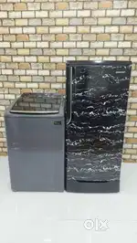 Ssmsung single door fridge & whirlpool washing machine with warranty