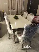 Maharaja 6 seater dining table with Marvel top