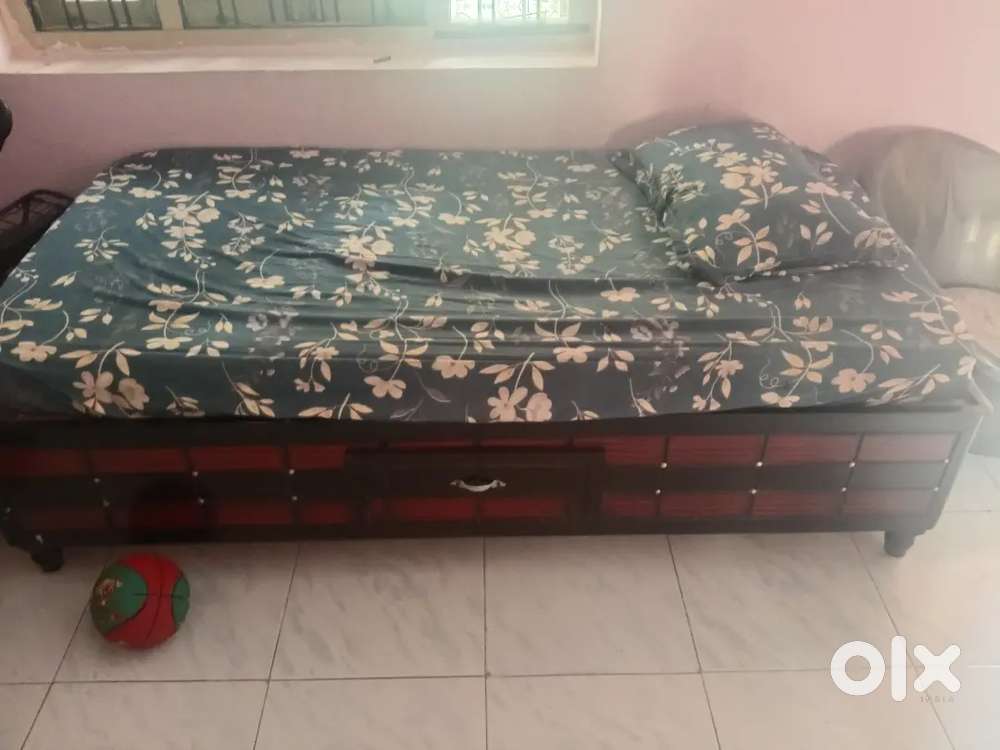 Storage Diwan cot with mattress