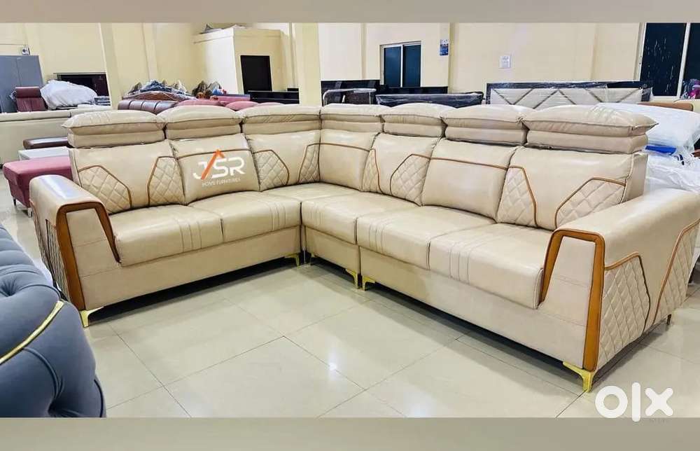 L shape sofa set with beautiful colour and designing sofa set