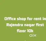 Shop for rent first floor rajender nagar