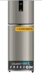 Wirlpool 235 L 3 Star Double Door Refrigerator DF 278 PRM STEEL (3S)
