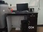 Solid wood computer table