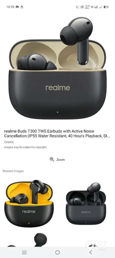 realme Buds T300 TWS Earbuds with Active Noise Cancellation .