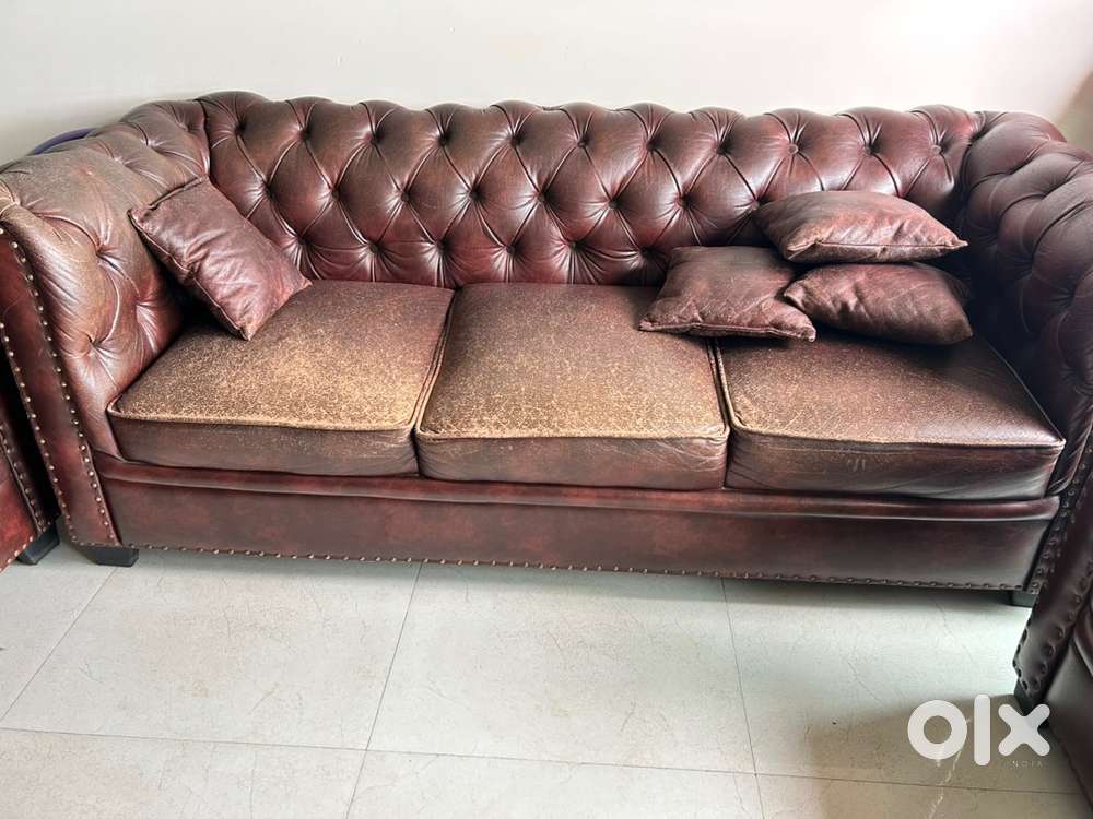 Leatherette sofa set (3+2+1), Free dining table