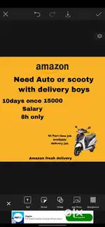Need delivery boys ( with Auto or scooty must)