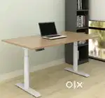 Office Table Persian Walnut Wood Finish with adjustable height