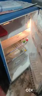 Blue colour single door fridge proper working condition