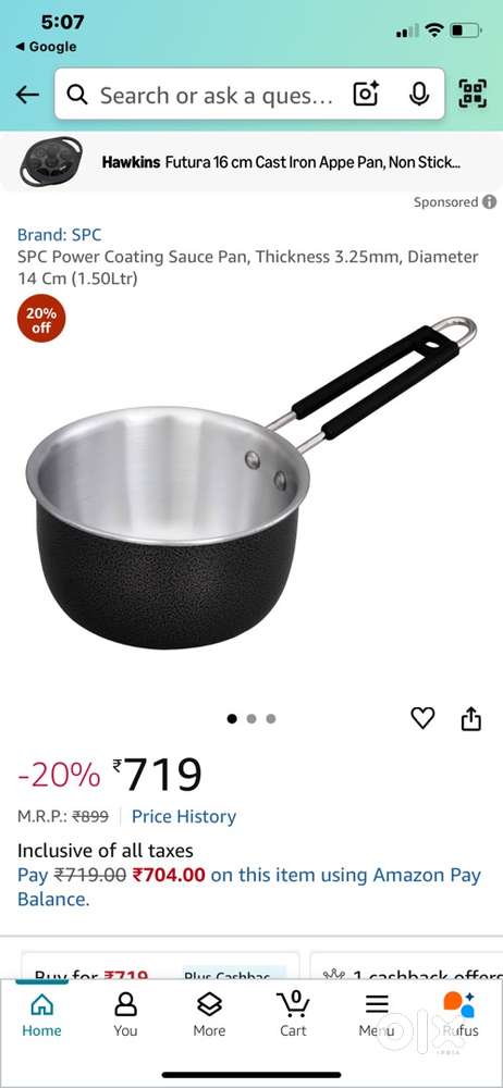 SPC Power Coating Sauce Pan