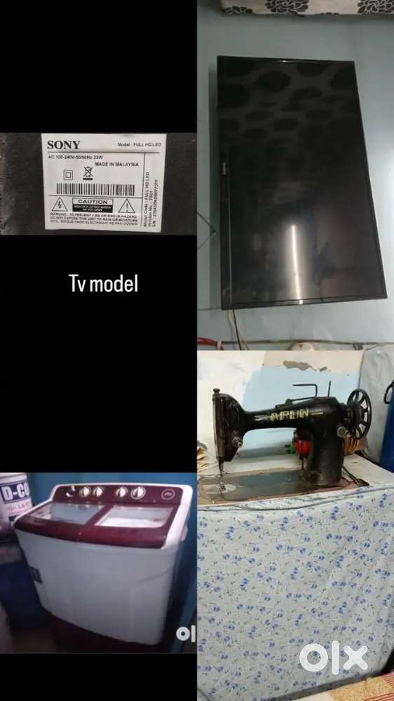 Tv .wosshing machine.swing machine. Inme se ek bhi item le skte h