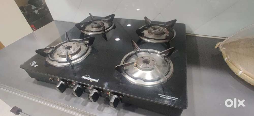 Sunflame Gas Stove with Glass Top