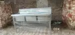 Used commercial restaurant kitchen equipments sink , table and rack