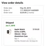 Apple watch series 3 38mm silver