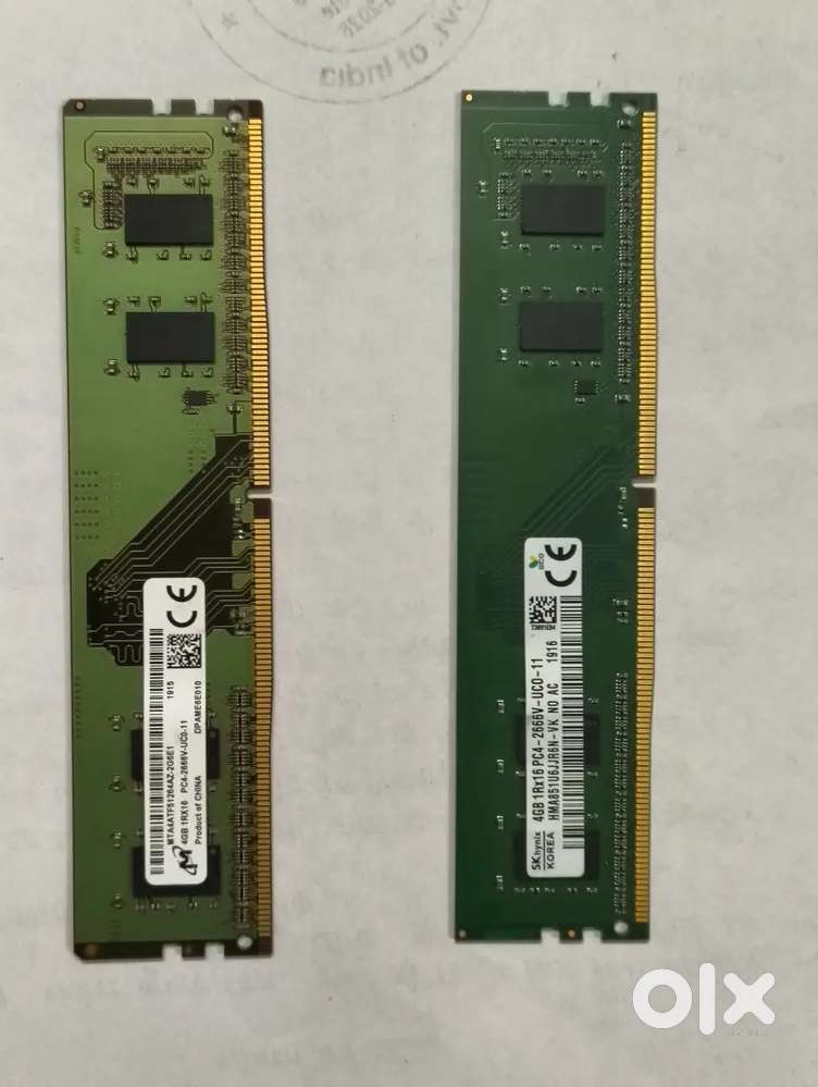 8 GB DDR 4 ram (PC 4) 4+4 two stick