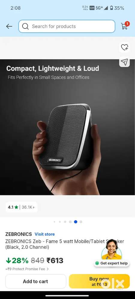 Zebronics 2.0 speaker