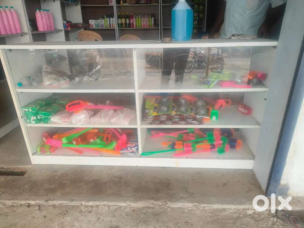 Used Display Racks & Glass Counter Table for Sale – Good Condition