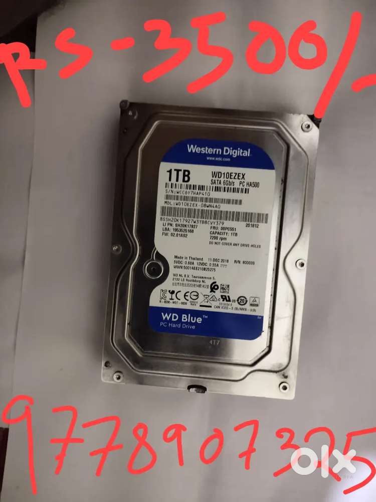 WD DESKTOP HARD DISK- 1TB-RS- 3500/-