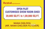 Rent- 20 k ft plot to 1lk ft plot on rent