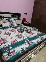 Bed with mattress