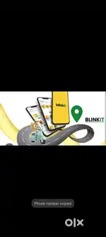 Hiring for vadodara blinkit delivery boy job