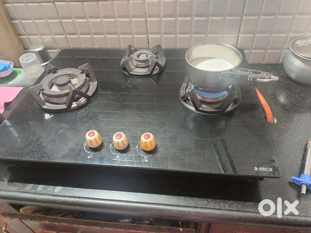 Elica 3 burner auto ignition stove