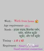 Work from home / online work