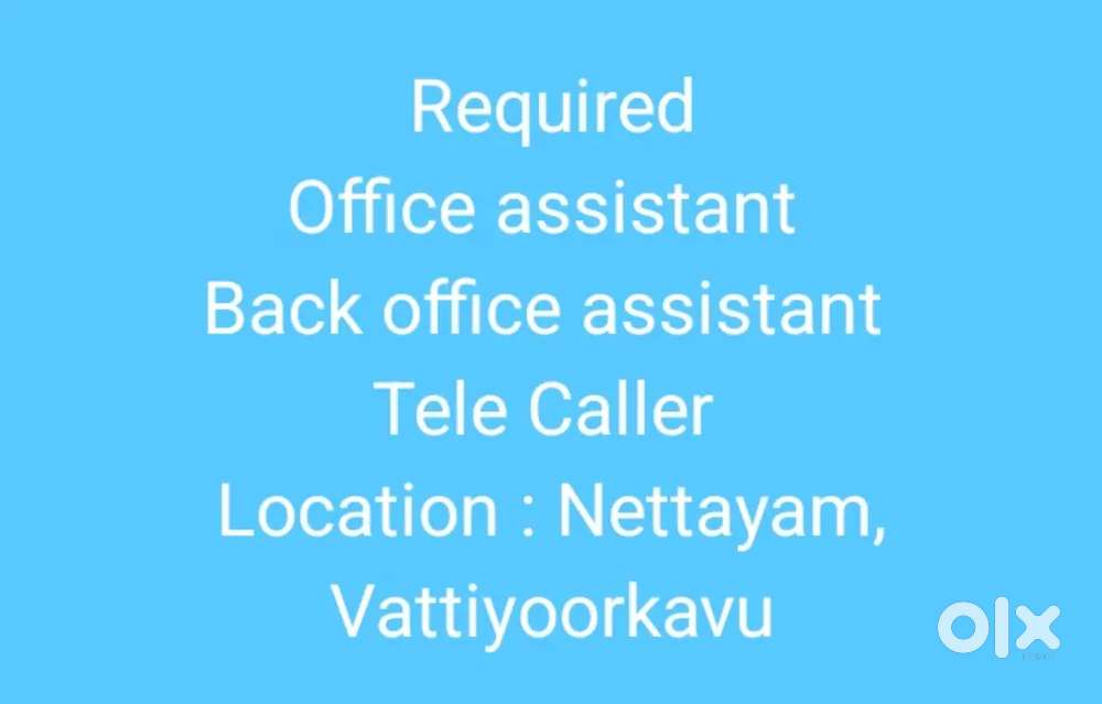Office assistant/Tele caller (Ladies) required
