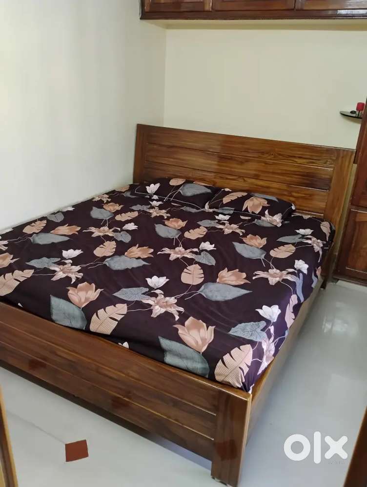 6x6.6 inch teak wood double bed, home made 2-inch grant (mandham)