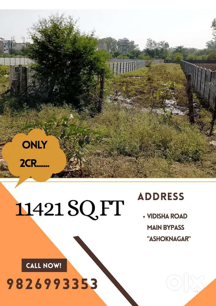 Rent: 30000 and selling:2cr address=ashoknagar Vidisha road main bypas