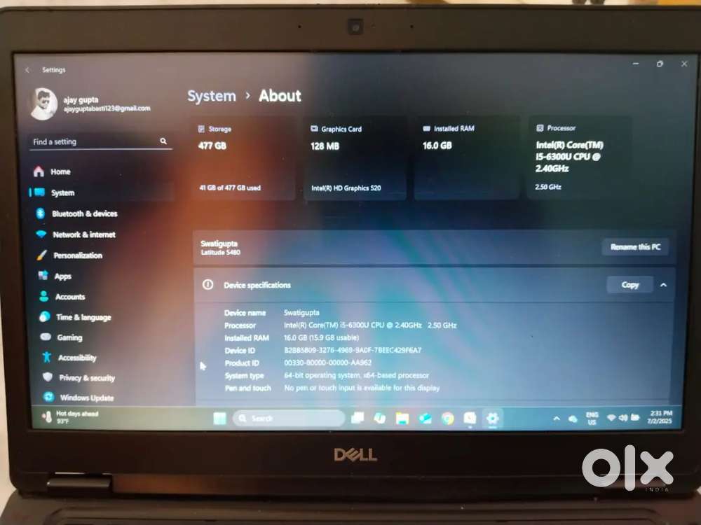 Dell 5480 lattitude