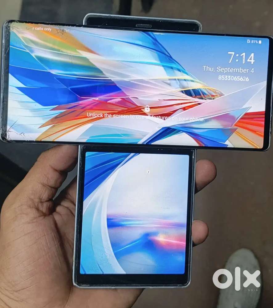 LG wing 128 Gb duel + display me originl h pura 80 hazr ka nya liya th