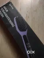 Hair straightener brush