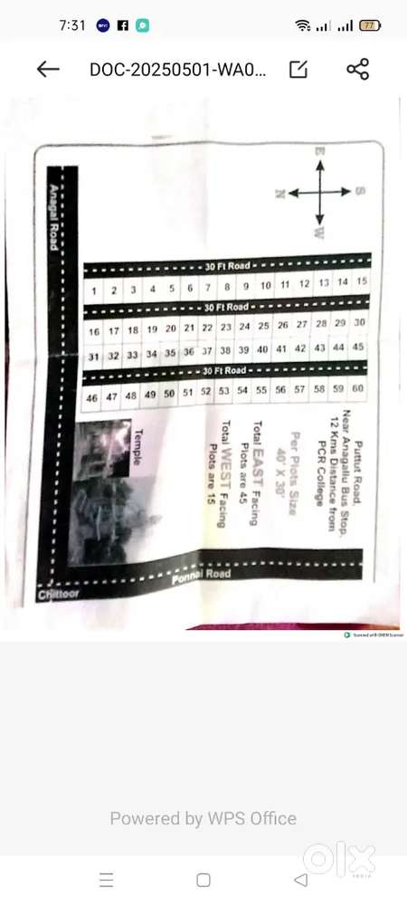 Plot for sale in anagalu