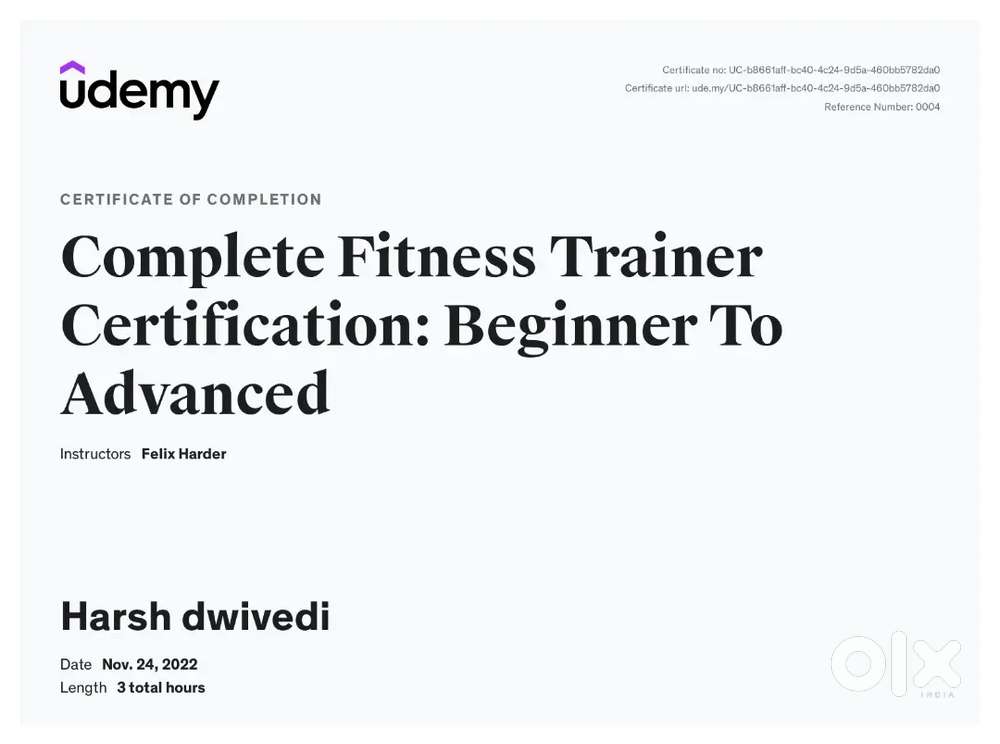 Certified personal trainer