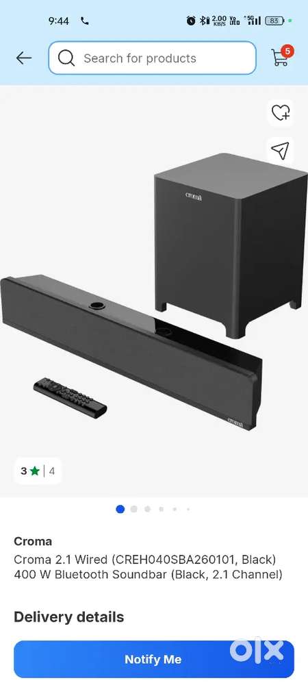 Soundbar with woofer