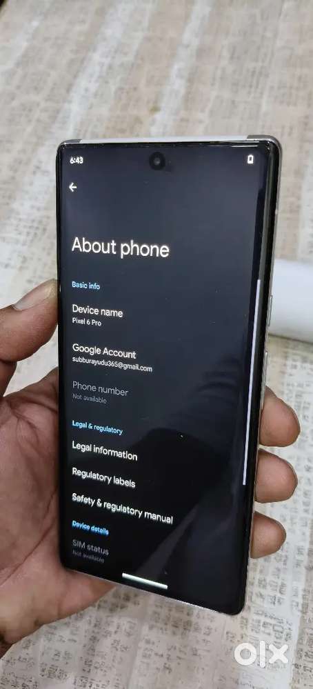 Google picture 6 Pro 12/128 mobile and charger available fixed