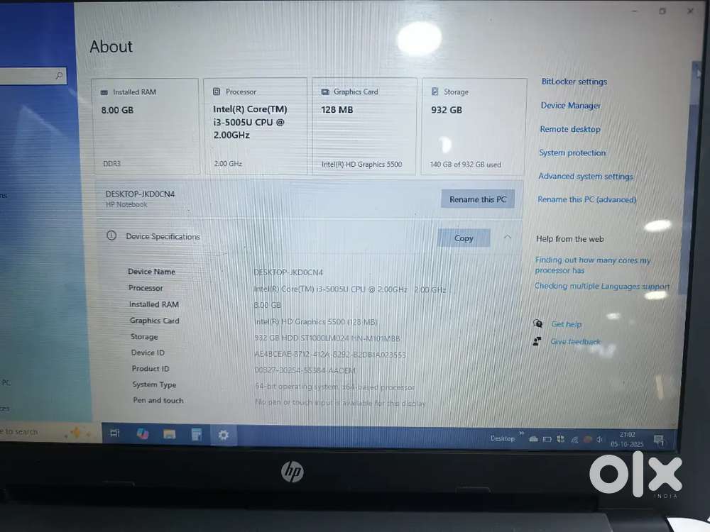 HP i3 laptop