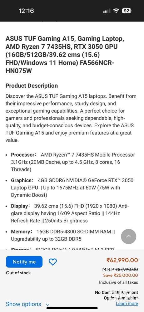 Im selling my laptop urgently due to need of money urgently