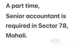 Senior accountant required for filing returns
