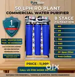 New 50 LPH Commercial RO Plant Water Purifier with 8-Stage Filter