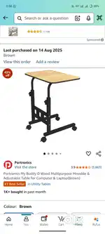 Brand New Portronics My Buddy D – Laptop Table + 1 Yr Warranty