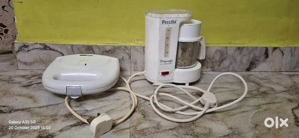 Coffee Maker and Sandwich Maker.