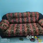 Heavy recron Sofa(20k) and glass coffee table(5k) for sale.