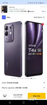 Vivo T4x 5G 8/256 GB only 7 days used.
