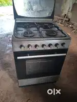 cooking range and oven electric and gas pipe