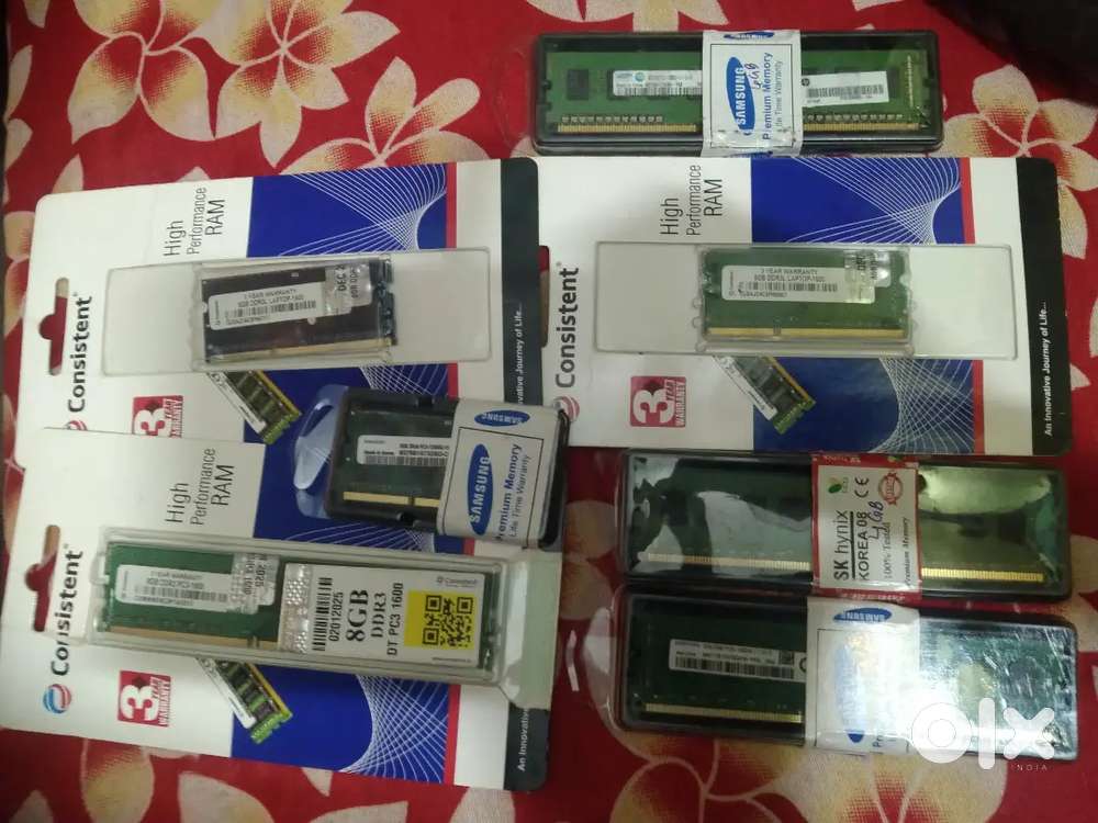 Ram ddr 4 4gb 600rs 8gb 1300 dextop and laptop ram