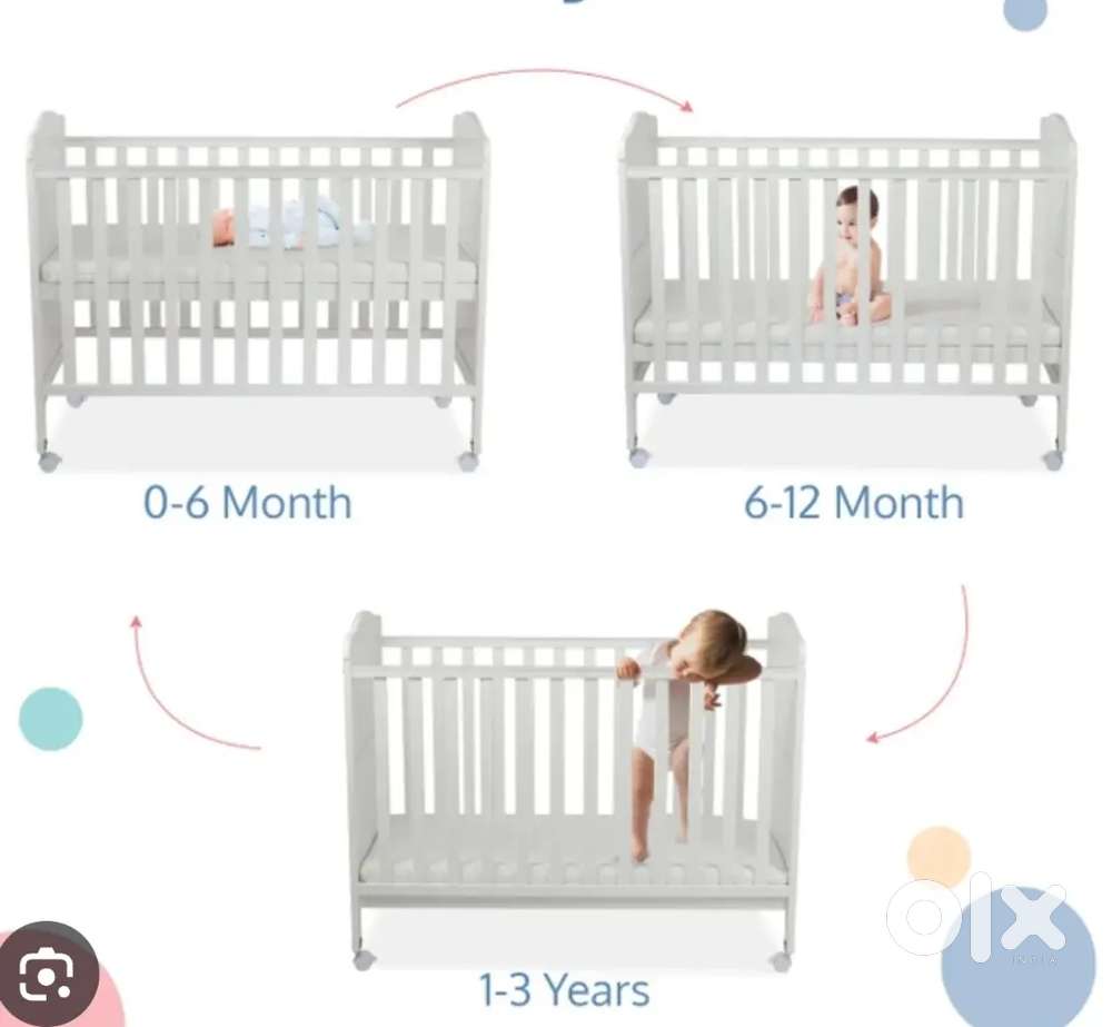 Baby Crib With 3 height level Setting