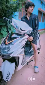 Electric scooty White colour
