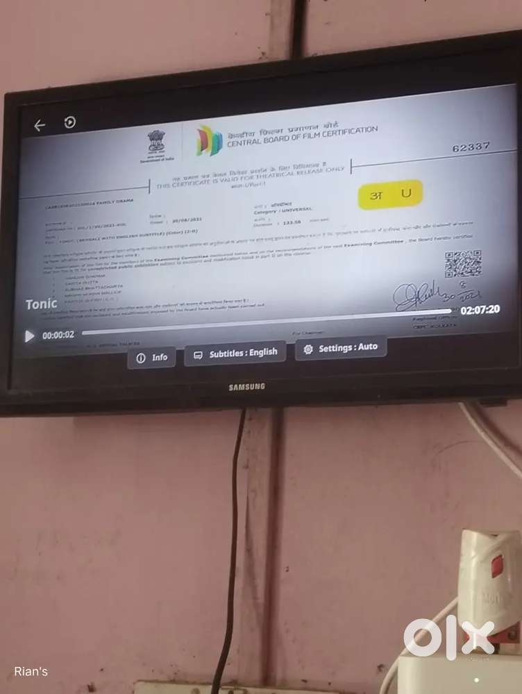 Samsung tv in running condition for sale