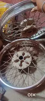 Royal Enfield alloy wheel change